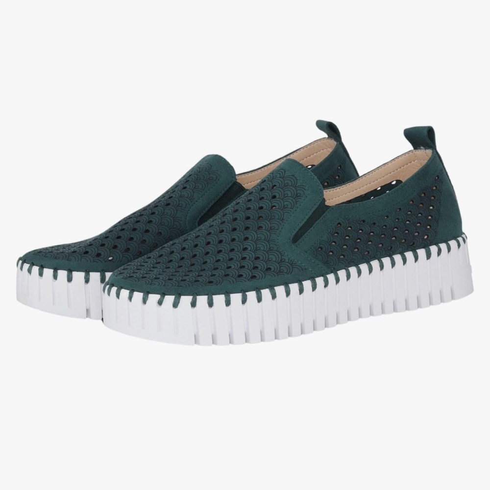 Ilse Jacobsen HORNBAEK Women's Tulip141WOM Platform Slip-On Low-Top Green